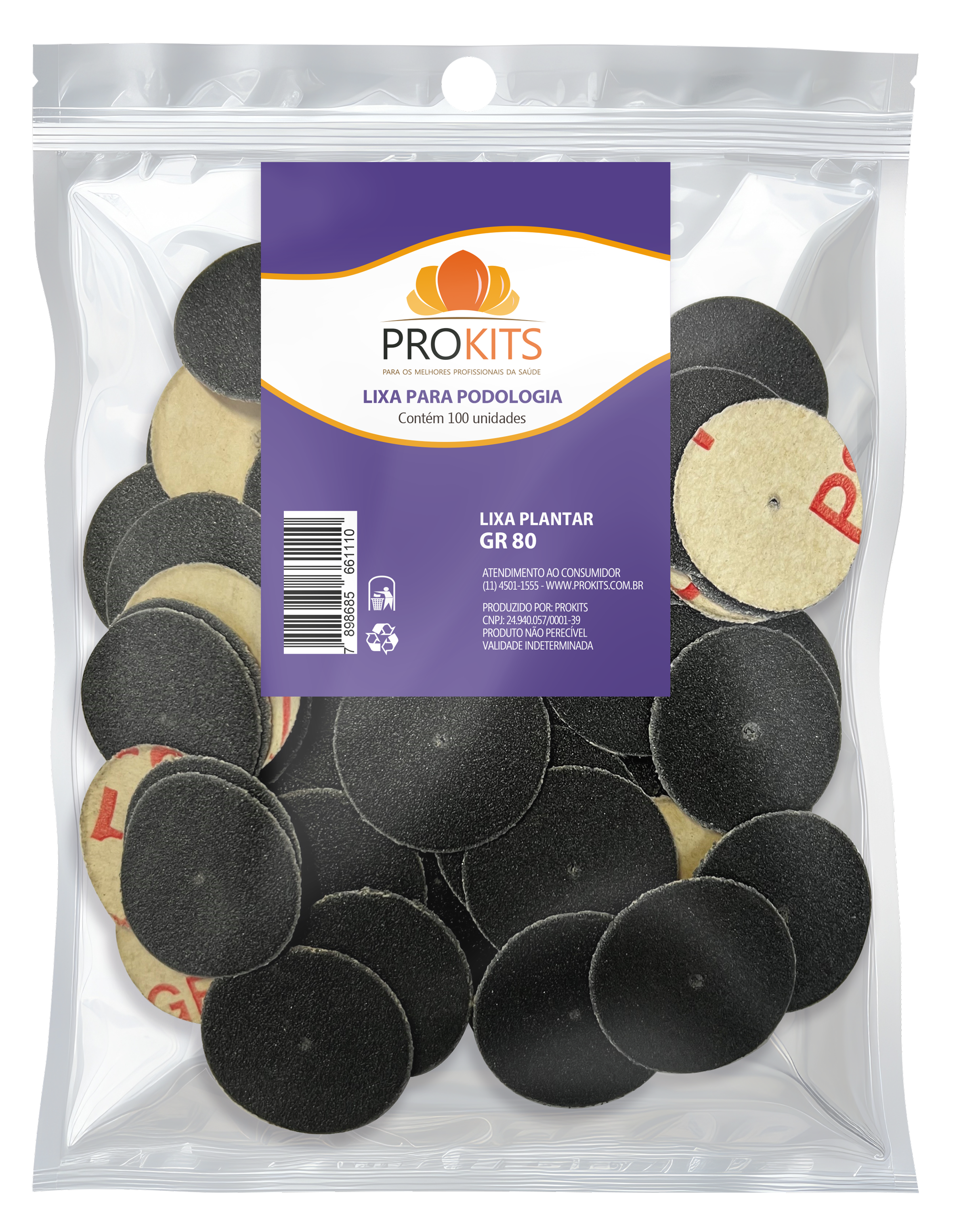 Lixa Plantar Prokits - GR80 - 100 unidades