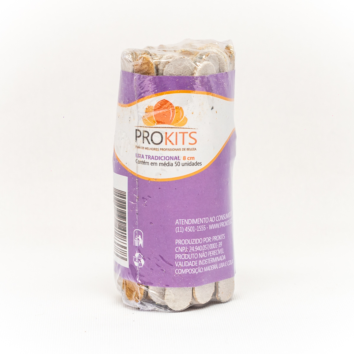 Lixa Tradicional 8cm Prokits - 50 unidades